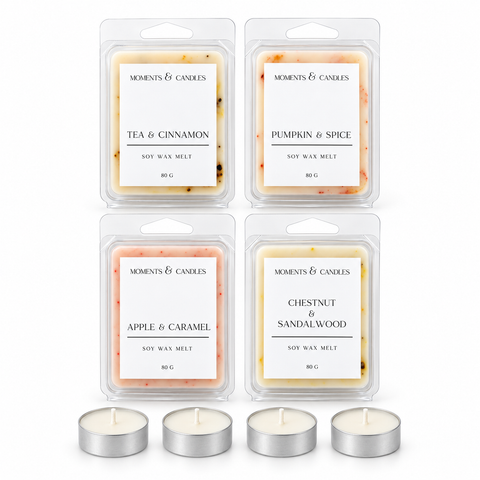 Pack Wax Melts de Otoño · Cuatro aromas y cuatro velitas